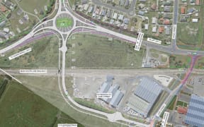 The concept design of the Elles Road/SH1 roundabout for Invercargill.