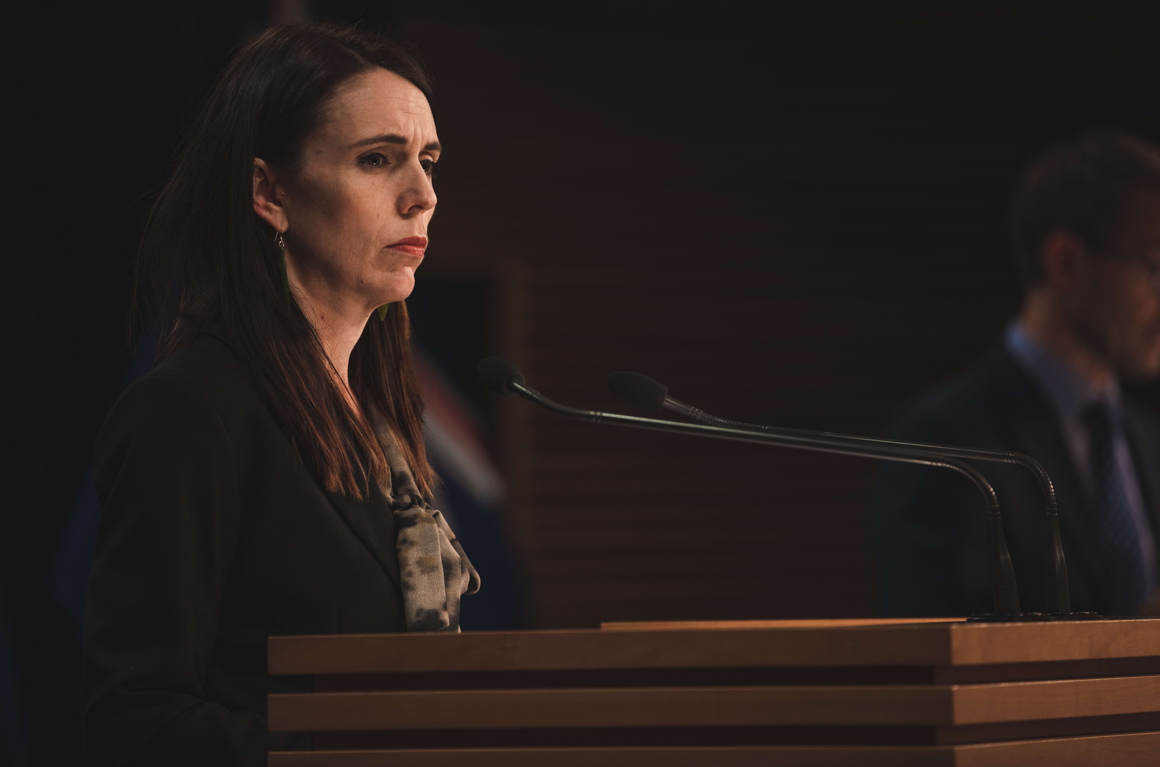 Prime Minister Jacinda Ardern giving an update on the Covid-19 situation in New Zealand on 13 August, 2020.