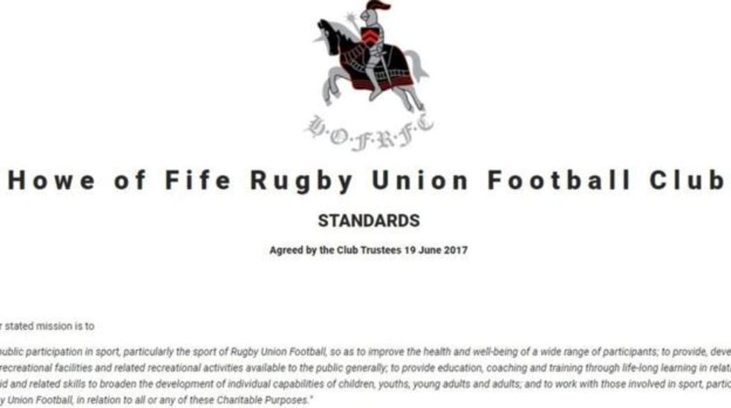 The Howe of FIfe club has a code of standards listed on its website.