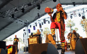 Musician Lee "Scratch" Perry performs onstage during day 1 of the 2013 Coachella Valley Music & Arts Festival at the Empire Polo Club on April 12, 2013 in Indio, California.