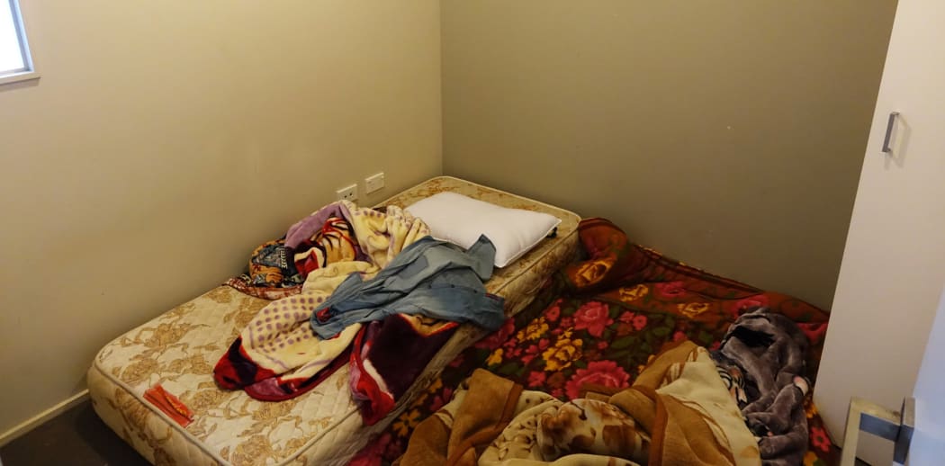 A bedroom in Sunaj Kumar's apartment.