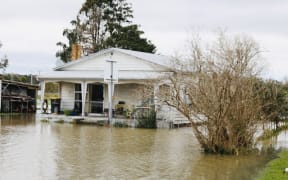 Flooding in Kumeū today.