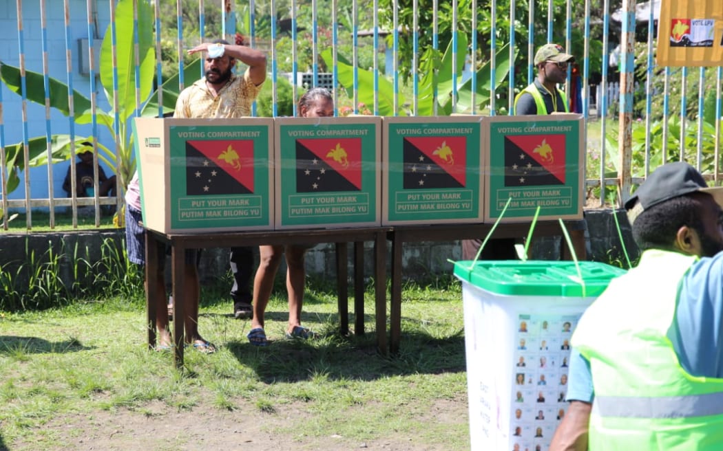 A polling station Lae, Morobe Province