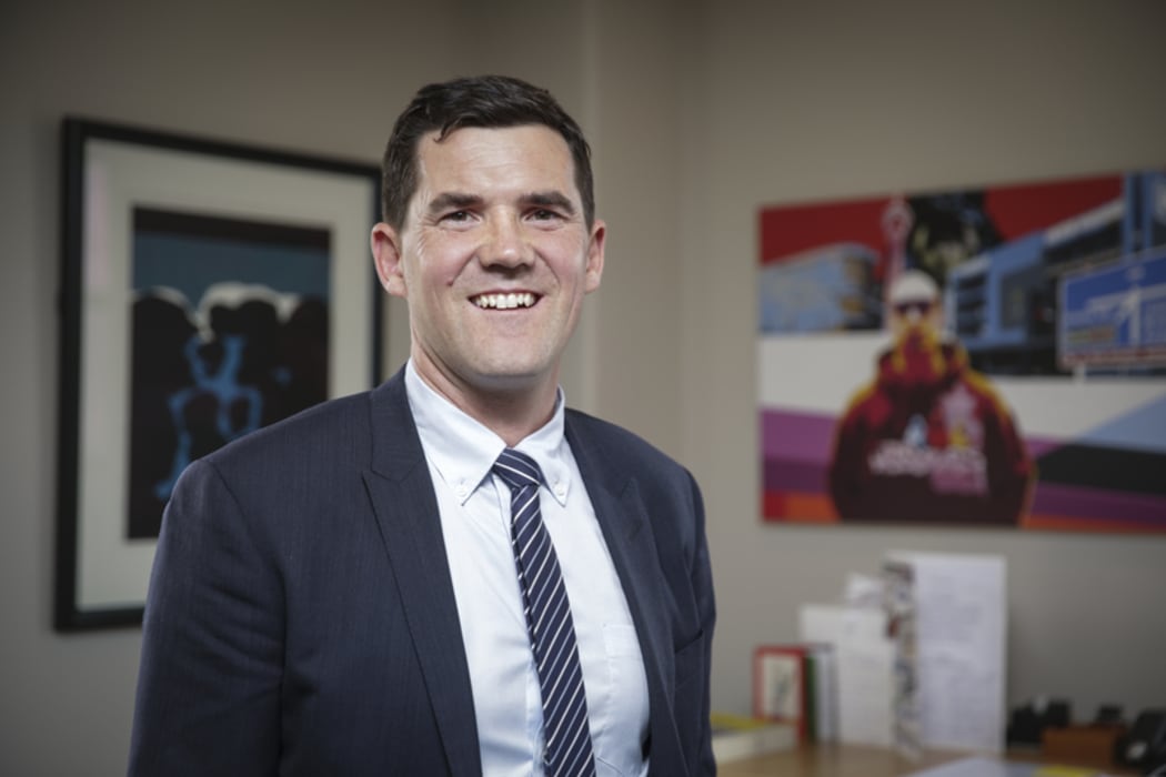 Wellington Mayor, Justin Lester in his office at Wellington City Council.