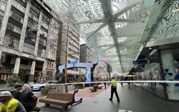 Queen St is being cordoned off from Shortland St to Britomart.