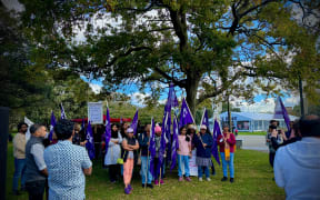 Migrant nurses attended a rally in Palmerston North on April 27, 2024, due to difficulties in securing employment in the country.