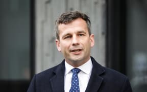 ACT Party leader David Seymour outside the Canterbury Employers' Chamber of Commerce on 29 September 2023.