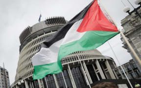Protesters gathered at Parliament on 12 December to call for an immediate and permanent ceasefire in Gaza.