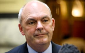 Steven Joyce at bridge run.