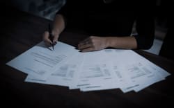 contracts and paperwork, signature
