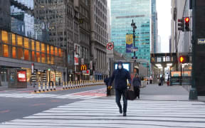 A man wearing protective facemask amid fears of the spread of the Covid-19 novel coronavirus, on March 15, New York City, USA.