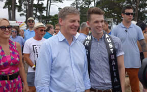 Prime Minister Bill English at Big Gay Out in Auckland.