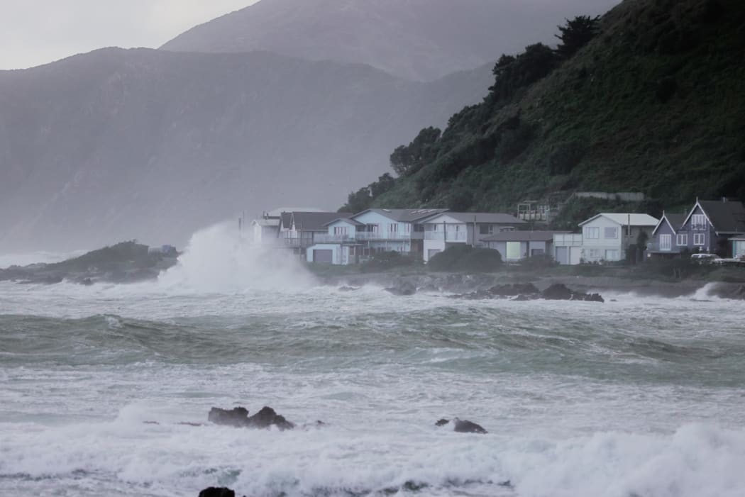 A large swell warning is in place for Wellington's south coast. (Ōwhiro Bay pictured.)