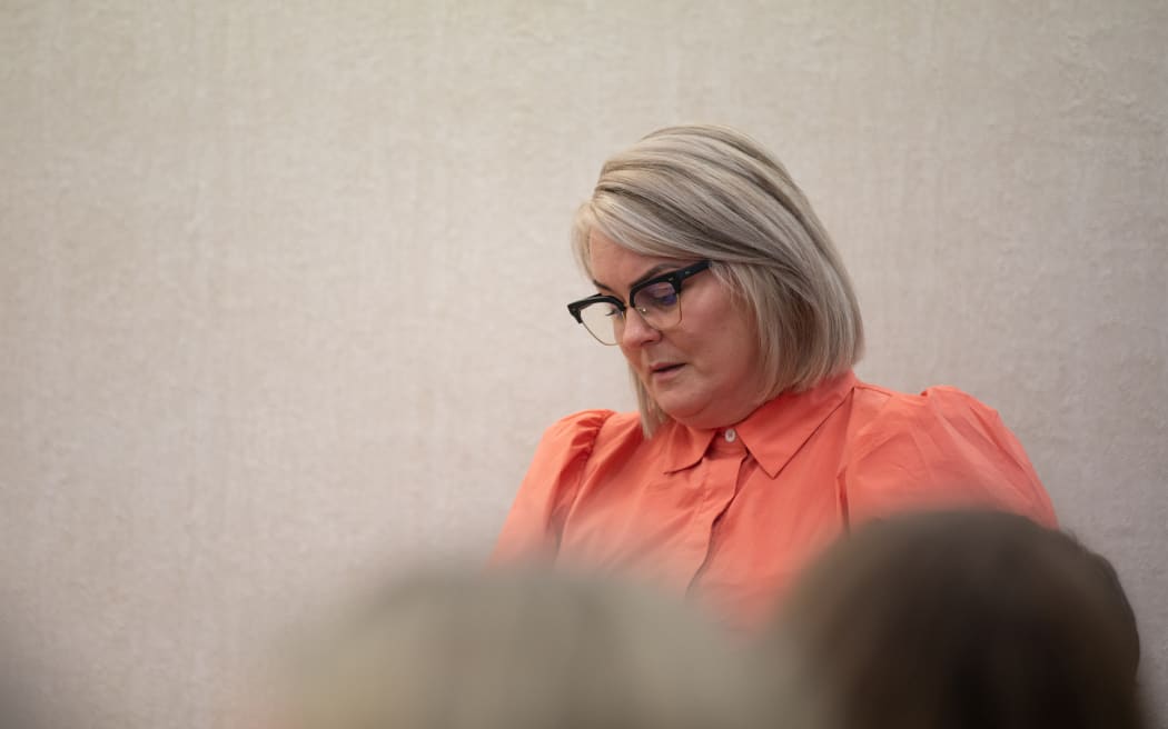 Olivia Podmore's mother, Nienke Middleton, in court on the first day of the inquest into her daughter's suspected suicide.