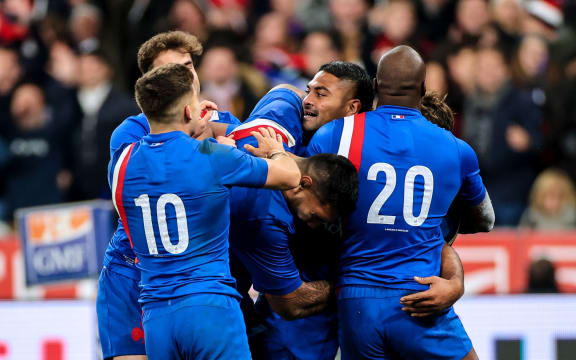 France players celebrate