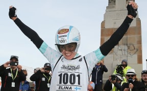 Elina Ussher celebrates her victory, 2017.