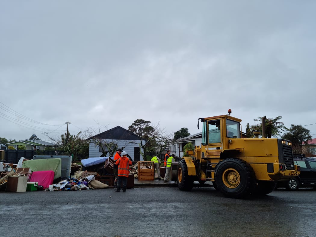 NZDF Lieutenant Daniel Lastovicka says there are 28 soldiers in Westport assisting with the clean up.