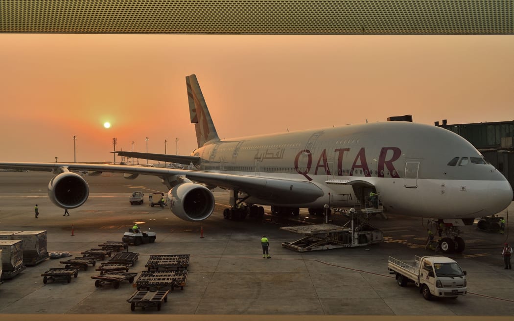 Asia, Qatar, Doha, Hamad international airport, A380 Airbus