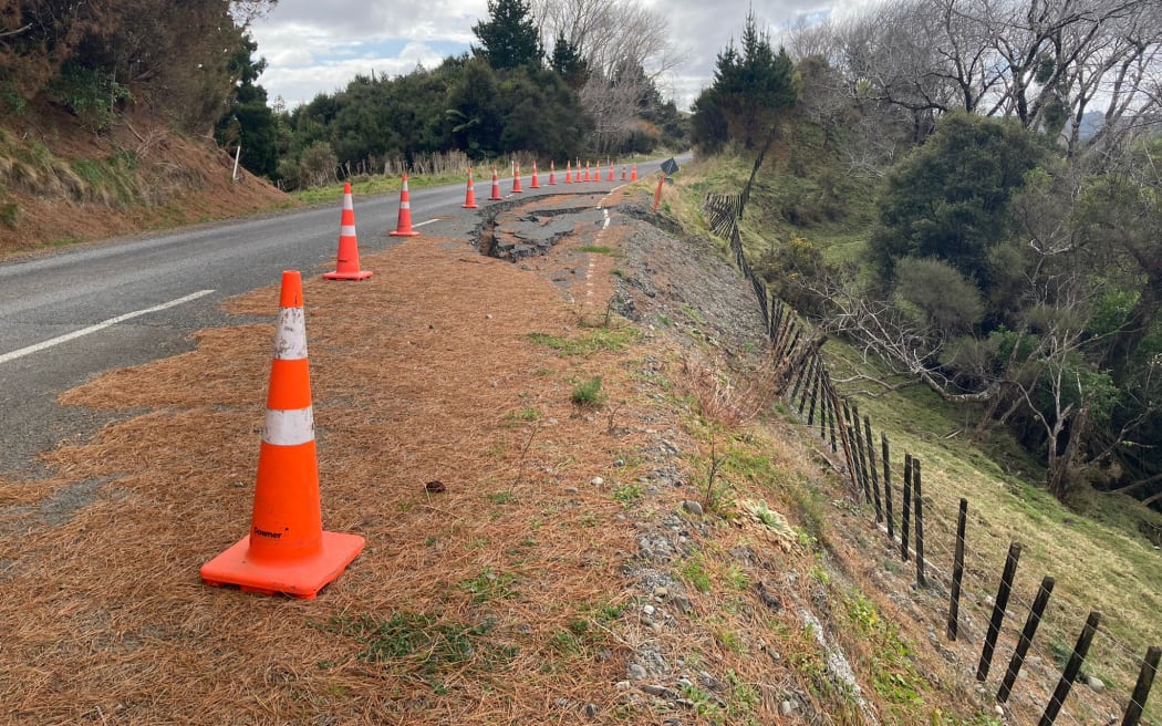 A slip on the road, near Ruatoria in Tai Rāwhiti