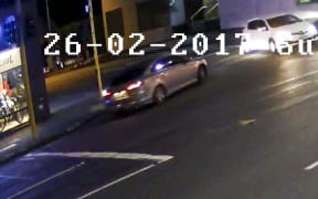 CCTV footage of the car, believed to be a Ford Mondeo, which police are now interested in.