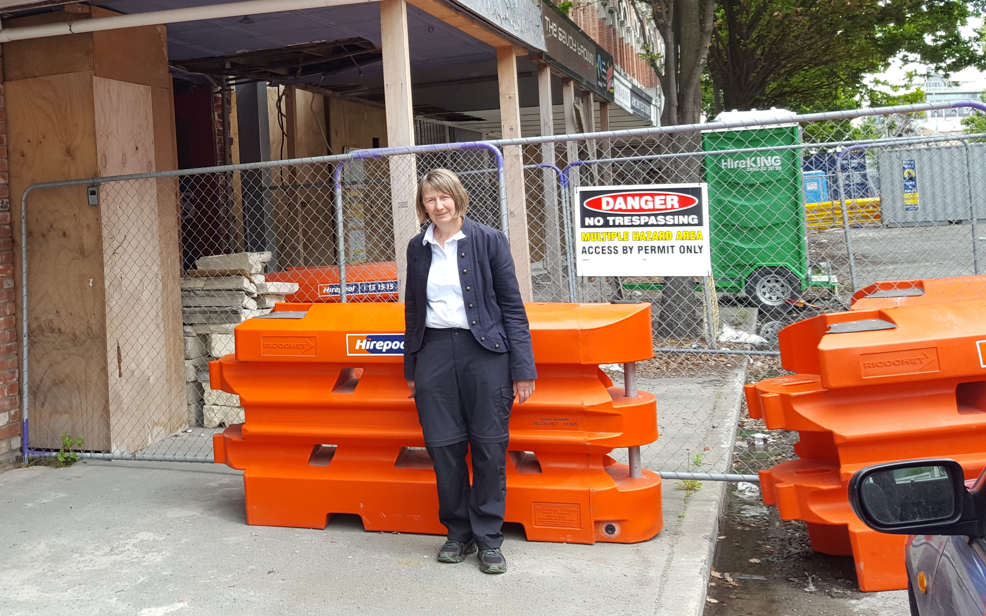 Nicky Arts outside of her business in High Street in central Christchurch.