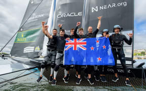 New Zealand SailGP Team celebrates