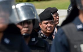 Riot police in Bangkok