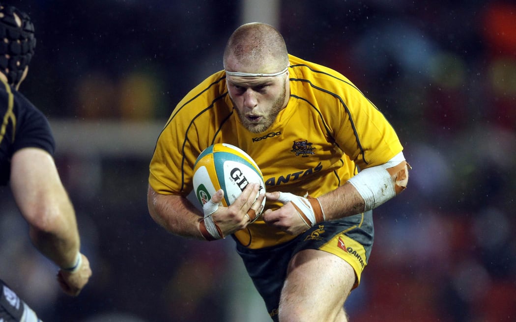 Dan Palmer hits the ball up
International Test rugby union match, Australia v Scotland, Newcastle, Australia. Tuesday 5 June 2012.