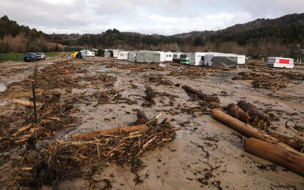 Bethany Park Campground in Kaiteriteri had extensive flood damage after the bad weather.
