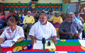 Marie-Pierre Goyetche, Louis Kotra Uregei and Andre Forest.