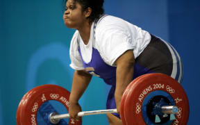 Reanna Solomon competing at the 2004 Olympic Games in Athens
