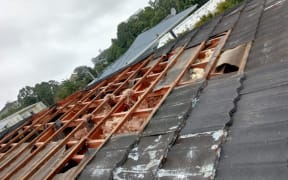 Sarah Lyne says she returned home to find rooms in her Kingston flat open to the elements after Sunday night's wild weather.