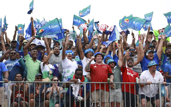 Fijian Drua fans at Churchill Park, Lautoka.