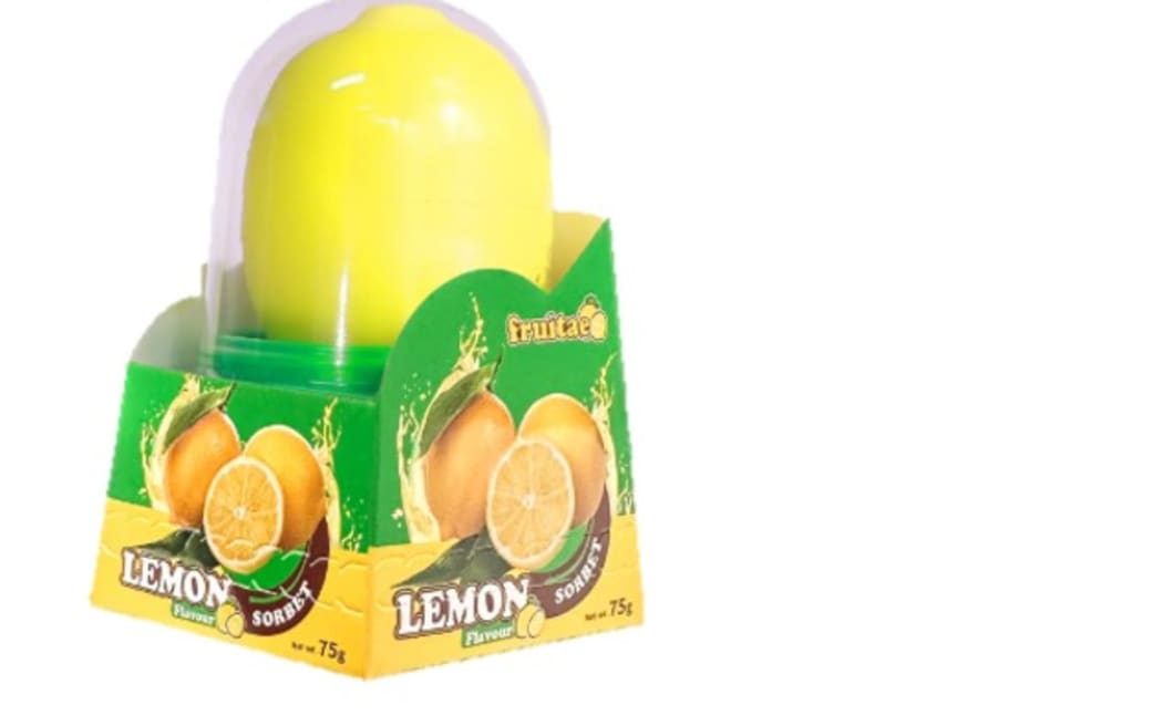 A batch of Fruitae brand Lemon Sorbet has been recalled because it may contain an undeclared allergen.