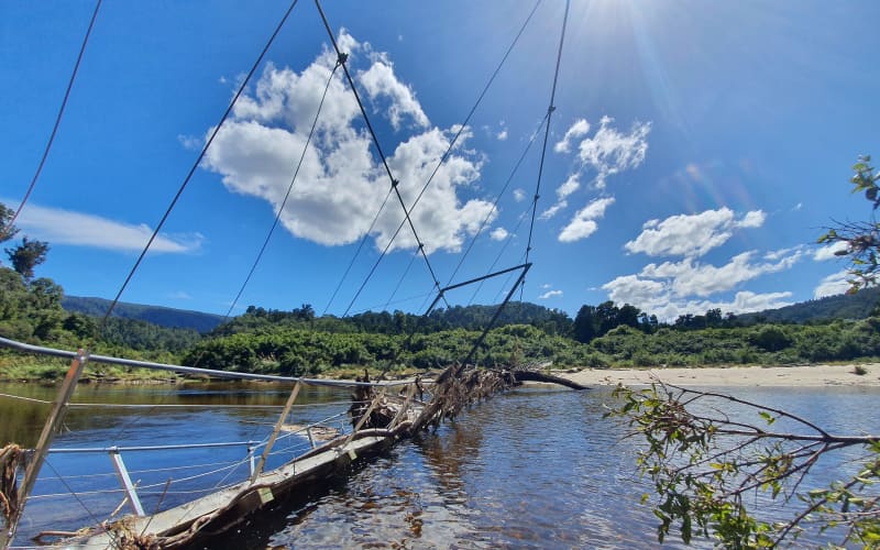 Engineers have found the 147-metre long flood-damaged Heaphy Bridge on the Heaphy Track, cannot be repaired.