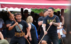 Haka tautoko for Kiingi Tuuheitia speech