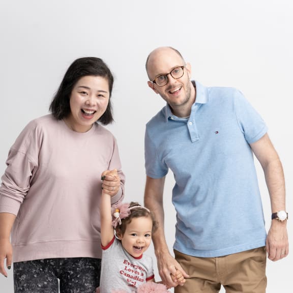 APO concertmaster Andrew Beer with wife Michelle and daughter Audrey.