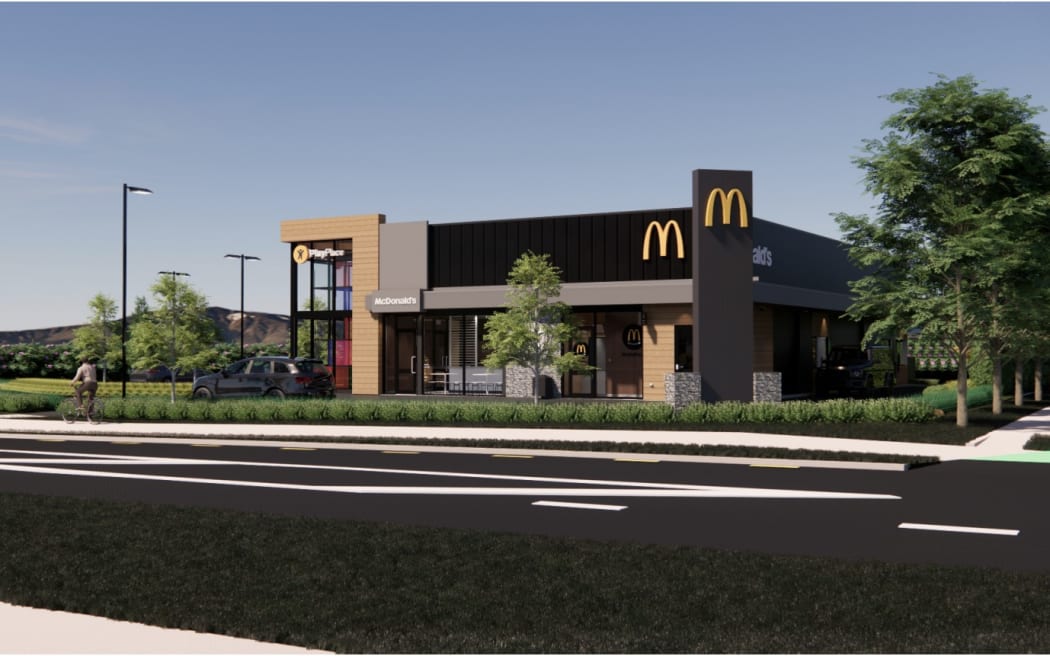 An artist's impression of the new McDonalds at Three Parks.