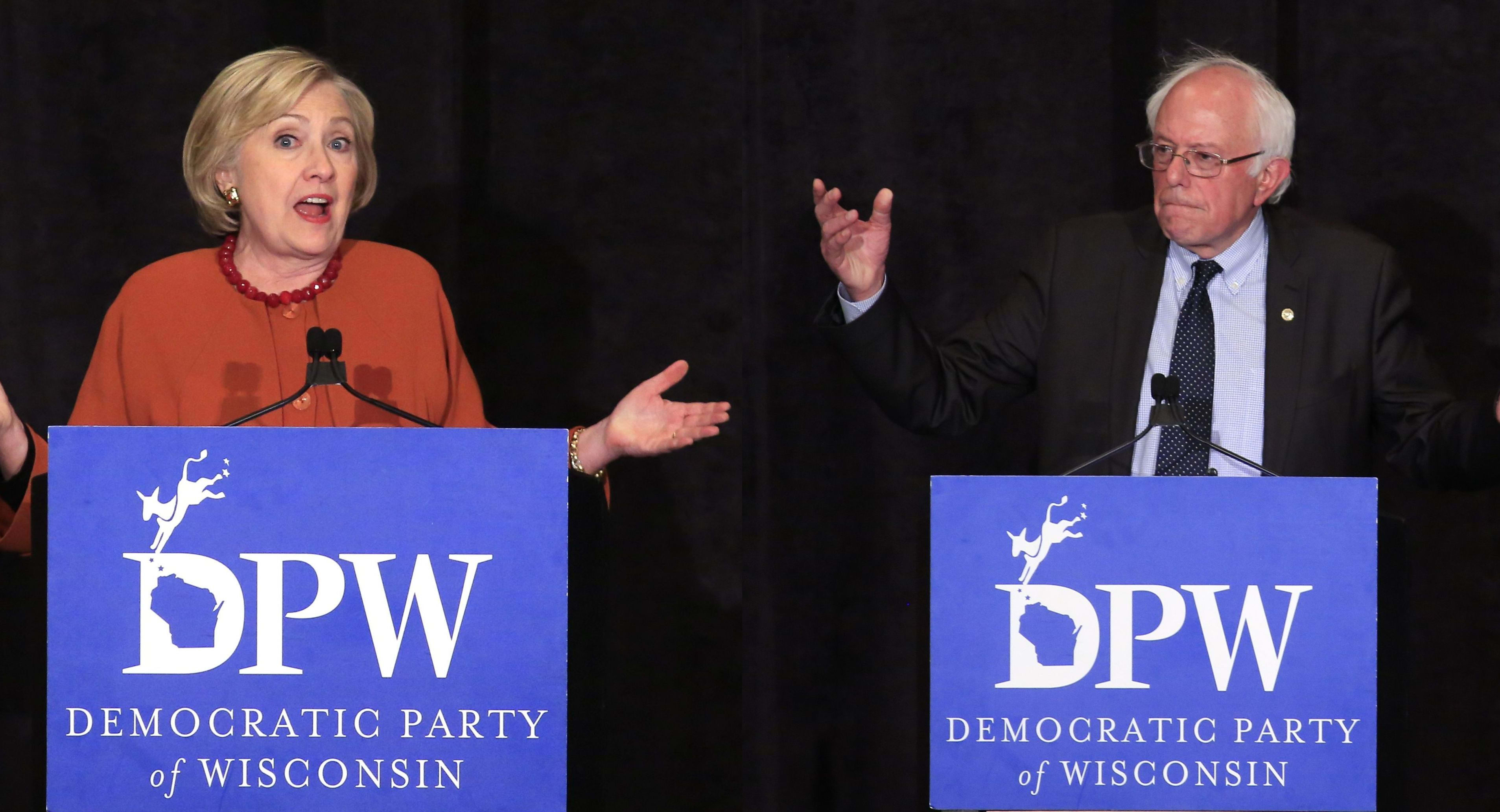 Hillary Clinton and Bernie Sanders both spoke at the Founders Day Gala.