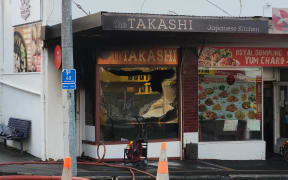 A fire has damaged two shops on Manukau Road in Royal Oak on 14 August 2023.