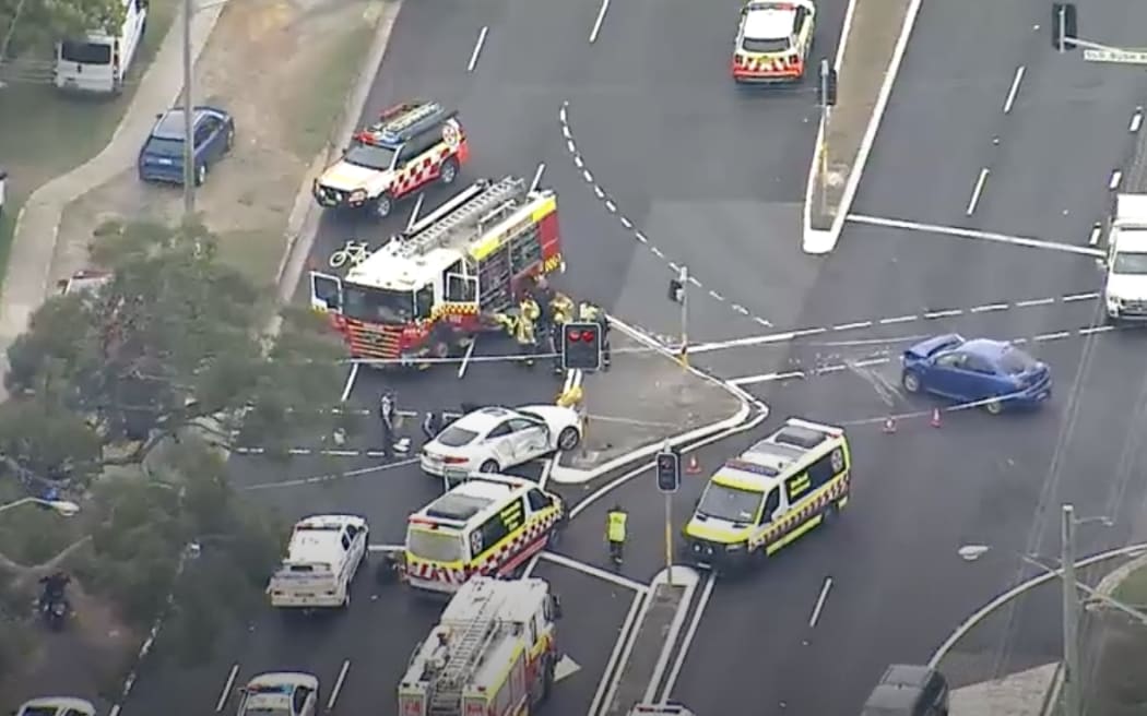 Police respond to the scene in Sydney.