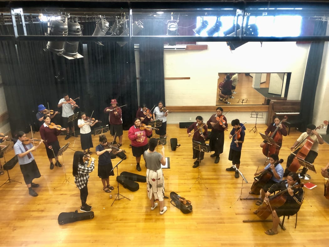 The group rehearse at the Otara Music Centre in Auckland.