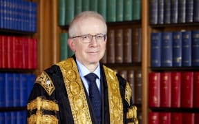 A handout picture released by the UK Supreme Court on January 13, 2020 shows new President of the Supreme Court Robert Reed, Lord Reed of Allermuir, during his swearing in at the Supreme Court in London on January 13, 2020.
