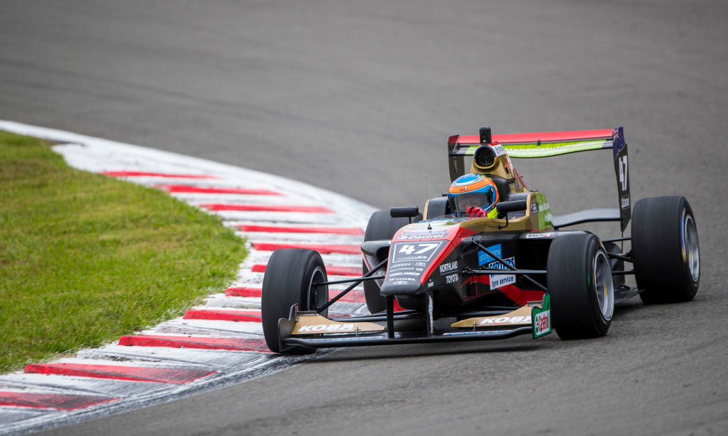 New Zealand motor racing legend Kenny Smith competing in the 2018 New Zealand Grand Prix.