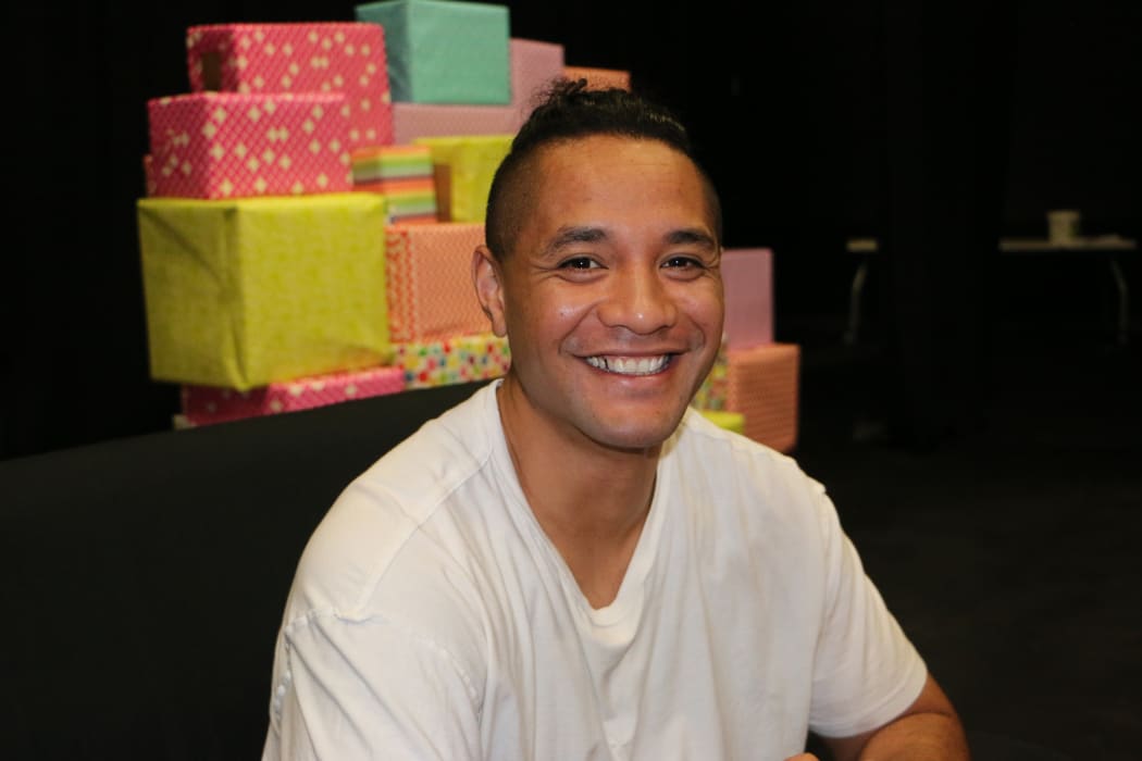 Albert Mateni, 2018 winner of the Tongan Youth Trust for Music and Art Award for his work on 'Hearts of Men'.