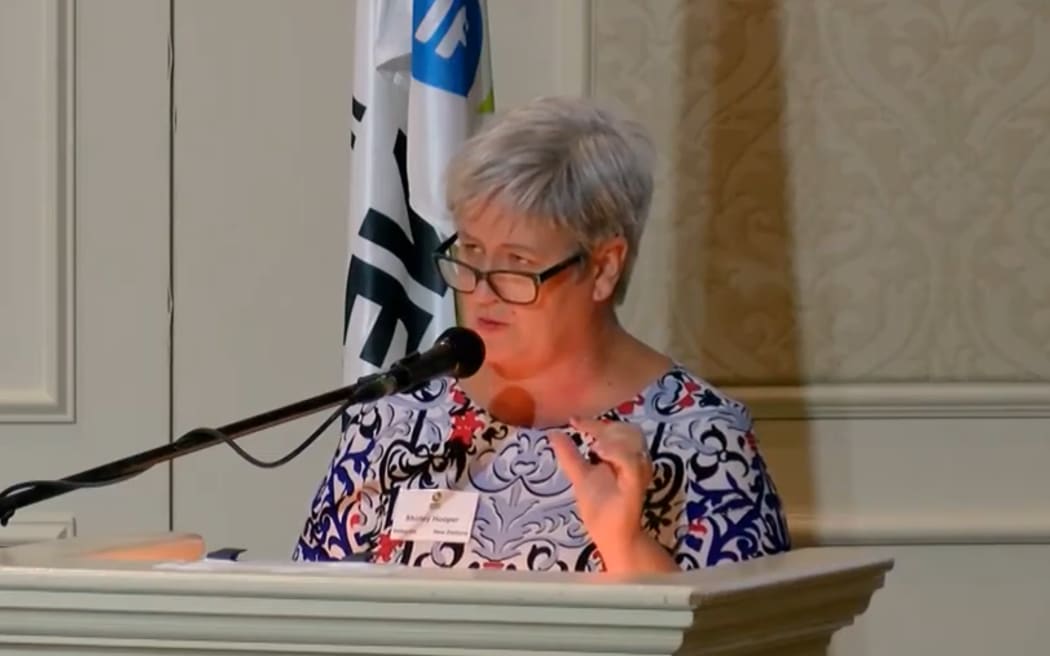 Vice-president of World Netball Shirley Hooper.