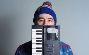 Comedian David O'Doherty with his trusty keyboard