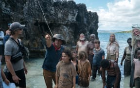 Director Benh Zeitlin and cast of Wendy