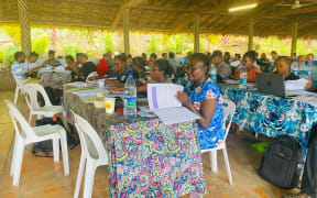 Caption 3: The Australian National University - Solomon Islands National University
election observer team completed three days of training in Honiara, before departing to 15 constituencies across Solomon Islands.