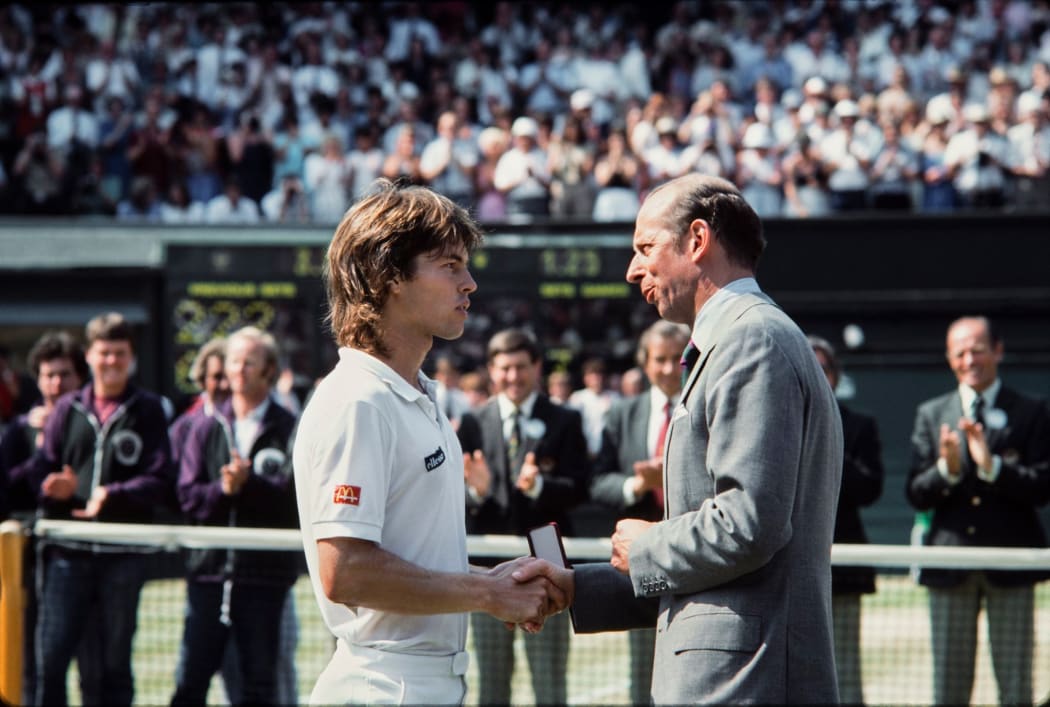 Chris Lewis at his presentation ceremony in 1983.